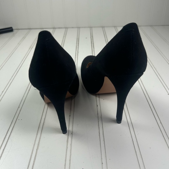 Talbots Black Suede Platform Stiletto Heel Pumps Womenโs Size 7B - Picture 7 of 9